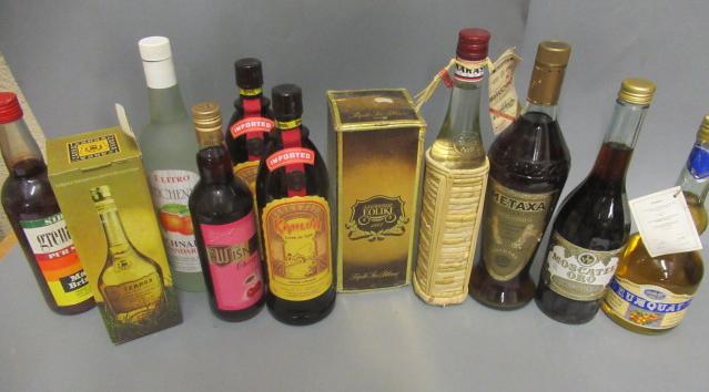11 bottles of mixed liqueur including 1litre Metaxa Image