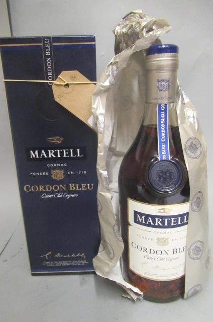 1 bottle Martell Cordon Bleu Extra Old cognac Image