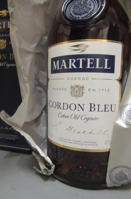 1 bottle Martell Cordon Bleu Extra Old cognac Image