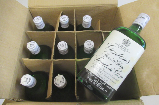9 bottles Gordons Special Dry London Gin Image