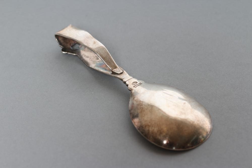 A GEORG JENSEN SILVER CADDY SPOON Image