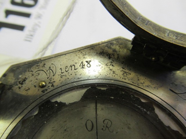 A TRAVELLING EQUATORIAL/EQUINOCTIAL BRASS SUNDIAL by Christoph Schoener Junior Image