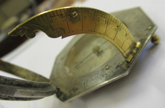 A TRAVELLING EQUATORIAL/EQUINOCTIAL BRASS SUNDIAL by Christoph Schoener Junior Image