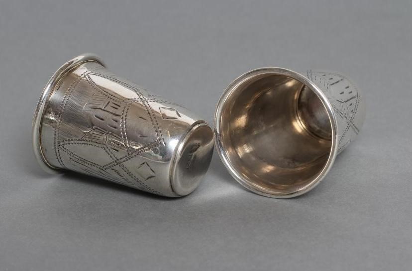 TWO RUSSIAN KIDDISH CUPS Image