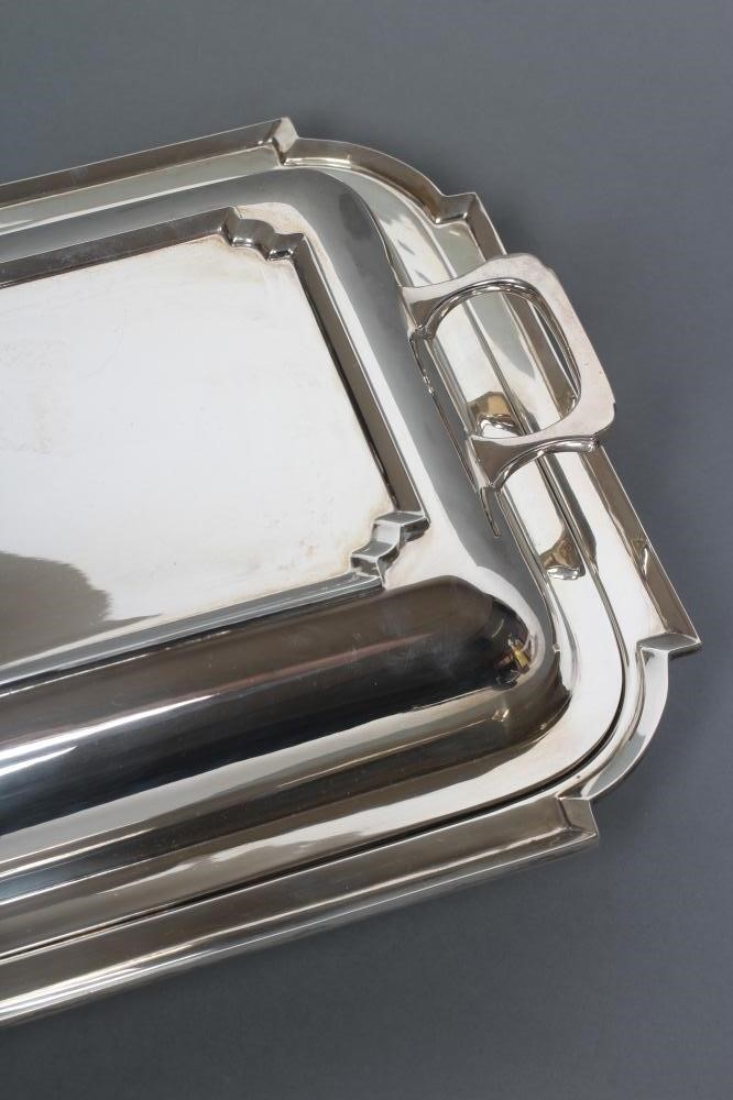 A PAIR OF SILVER ENTREE DISHES Image