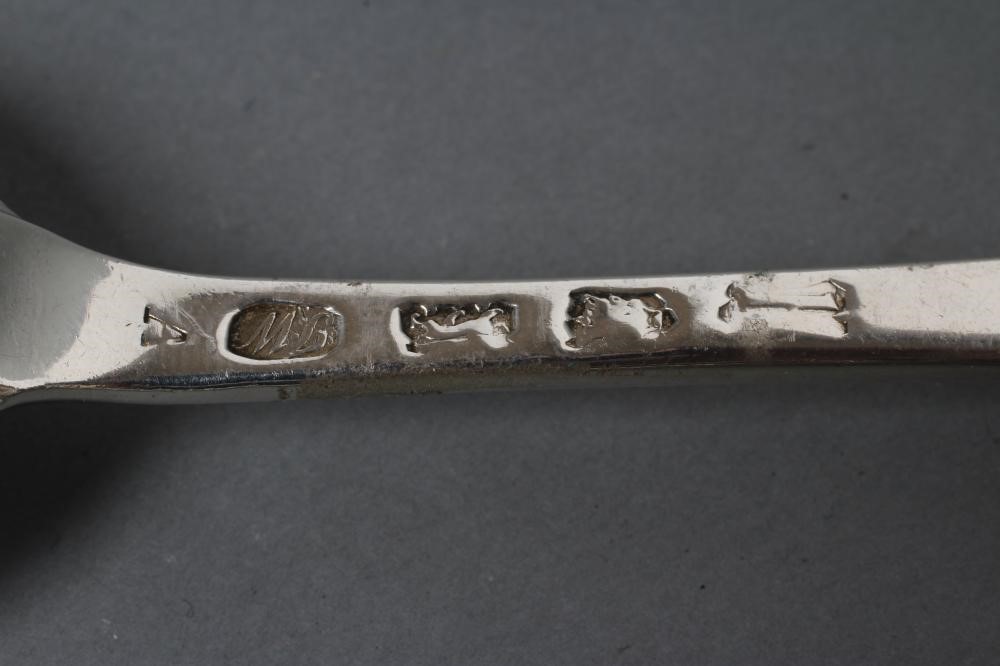 A PAIR OF GEORGE II SILVER DESSERT SPOONS Image