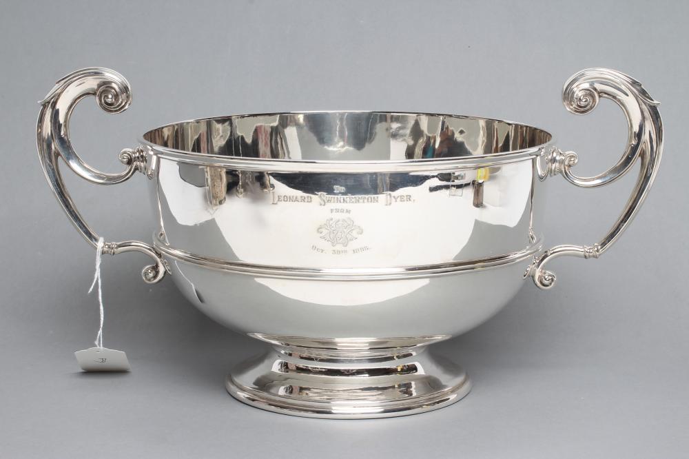 A LATE VICTORIAN SILVER TROPHY ROSE BOWL Image