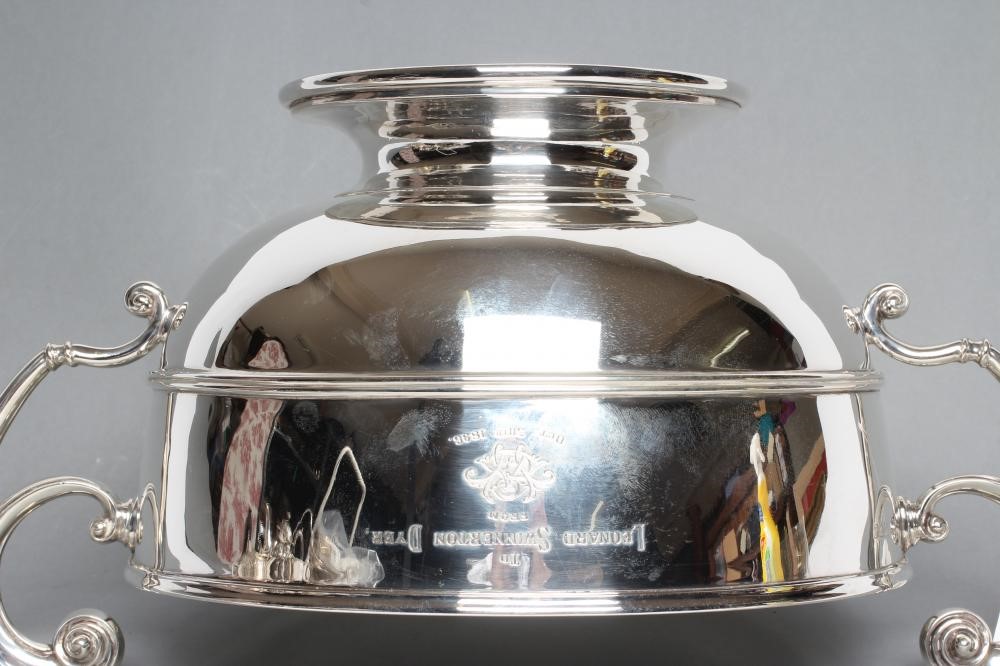 A LATE VICTORIAN SILVER TROPHY ROSE BOWL Image