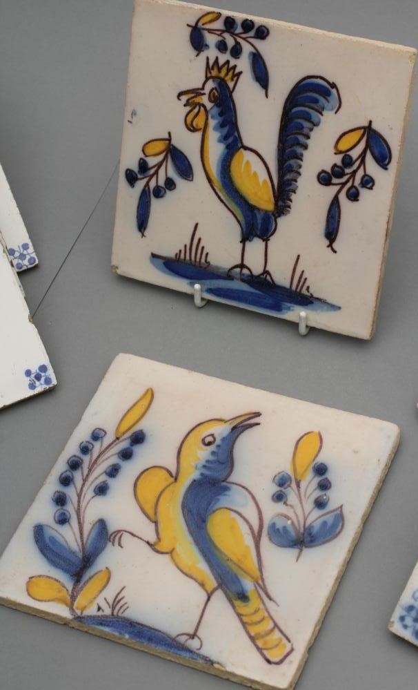 A COLLECTION OF FOURTEEN DUTCH DELFT TILES Image