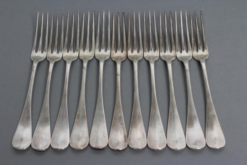 A SET OF ELEVEN AUSTRO-HUNGARIAN PASTRY FORKS Image
