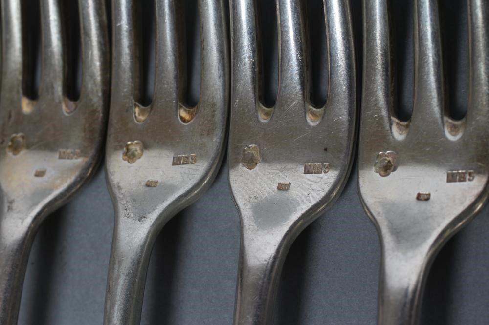 A SET OF ELEVEN AUSTRO-HUNGARIAN PASTRY FORKS Image