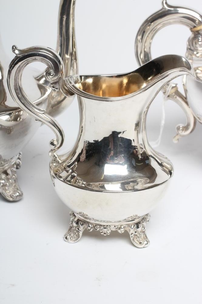 AN EARLY VICTORIAN SILVER FOUR PIECE TEA SERVICE Image