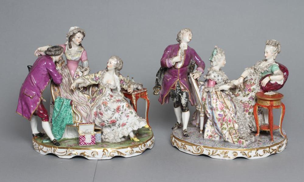 A PAIR OF SAMSON PORCELAIN FIGURE GROUPS Image