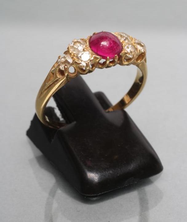A RUBY AND DIAMOND RING Image