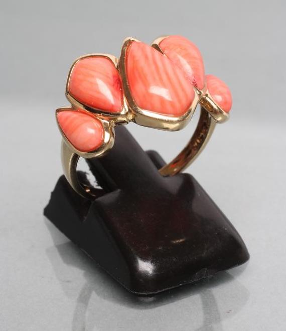 A CORAL DRESS RING Image
