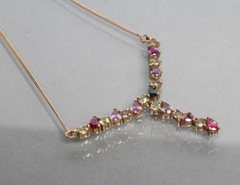 A MULTI GEM NECKLACE Image