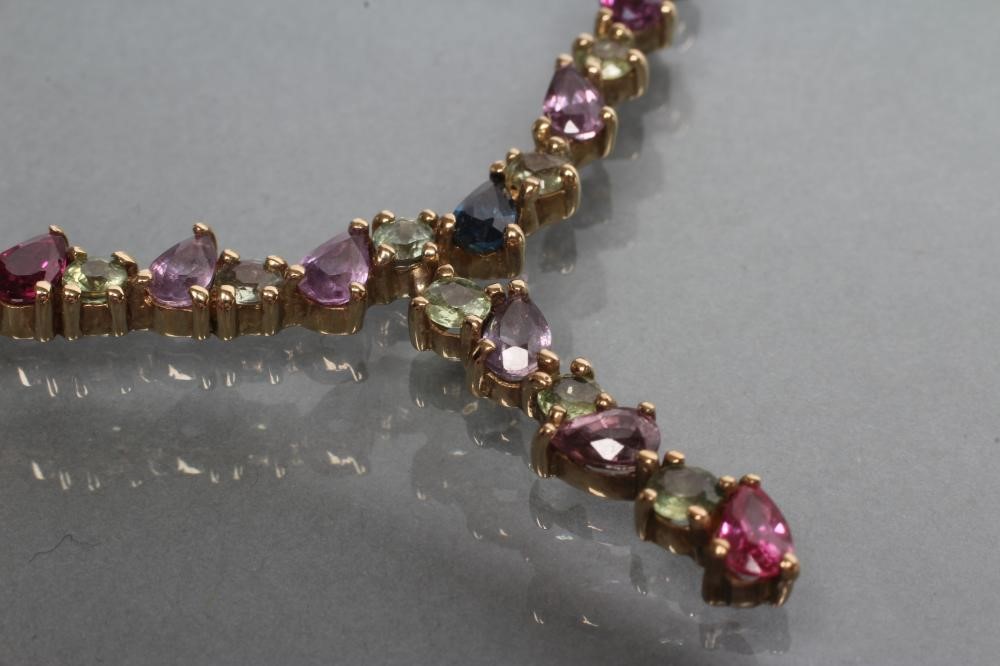 A MULTI GEM NECKLACE Image