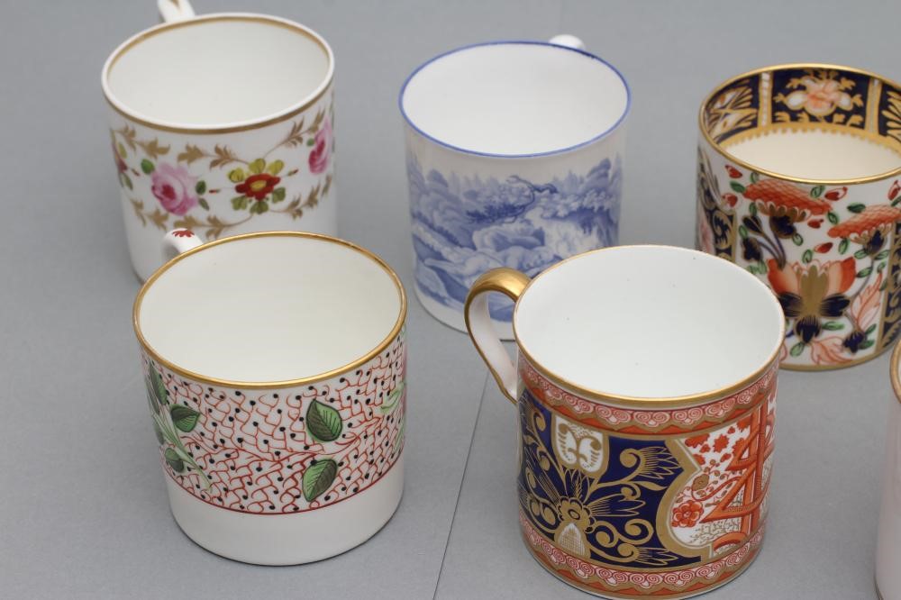 A COLLECTION OF TEN ENGLISH PORCELAIN COFFEE CANS Image