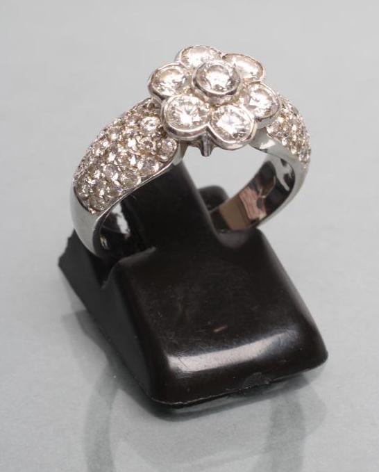 A DIAMOND CLUSTER RING Image