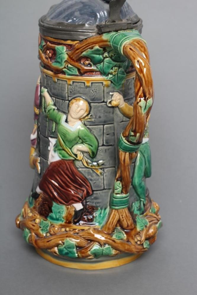 A VICTORIAN MINTON MAJOLICA "TOWER" JUG Image