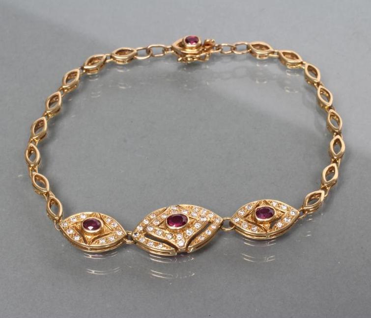 A RUBY AND DIAMOND BRACELET Image
