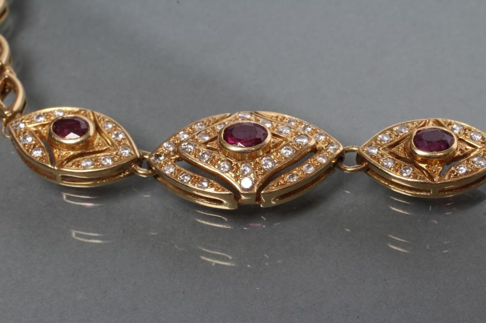 A RUBY AND DIAMOND BRACELET Image