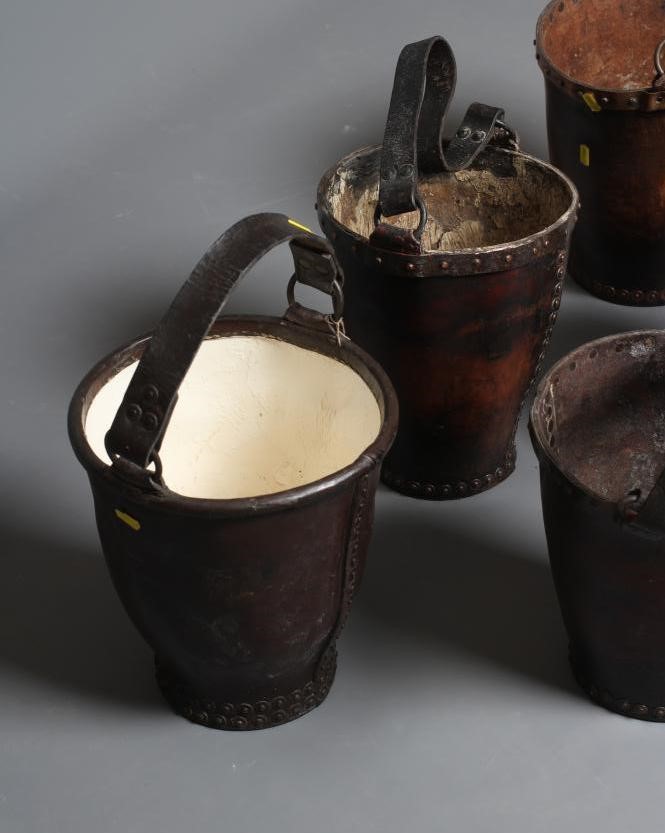 A LEATHER FIRE BUCKET Image
