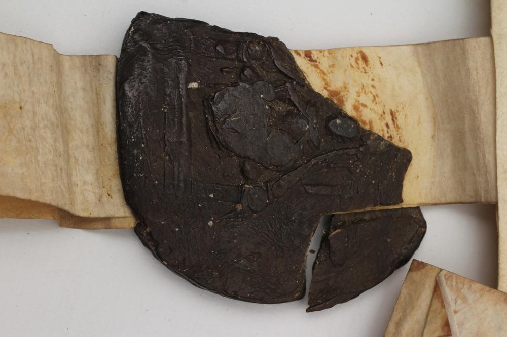 TWO ELIZABETH I VELLUM DOCUMENTS Image