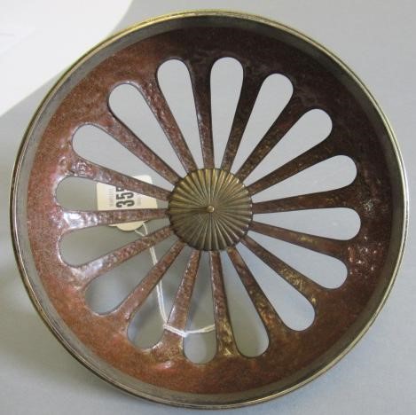 A JAPANESE CLOISONNE ENAMEL TRIPOD CENSOR AND COVER of two handled lobed ovoid form with arcade Image