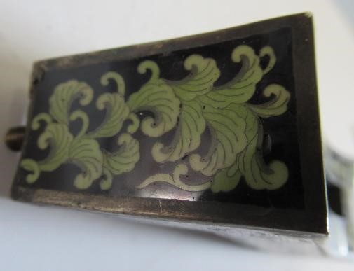 A JAPANESE CLOISONNE ENAMEL TRIPOD CENSOR AND COVER of two handled lobed ovoid form with arcade Image