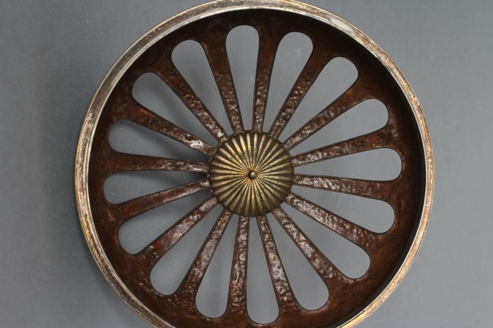 A JAPANESE CLOISONNE ENAMEL TRIPOD CENSOR AND COVER of two handled lobed ovoid form with arcade Image