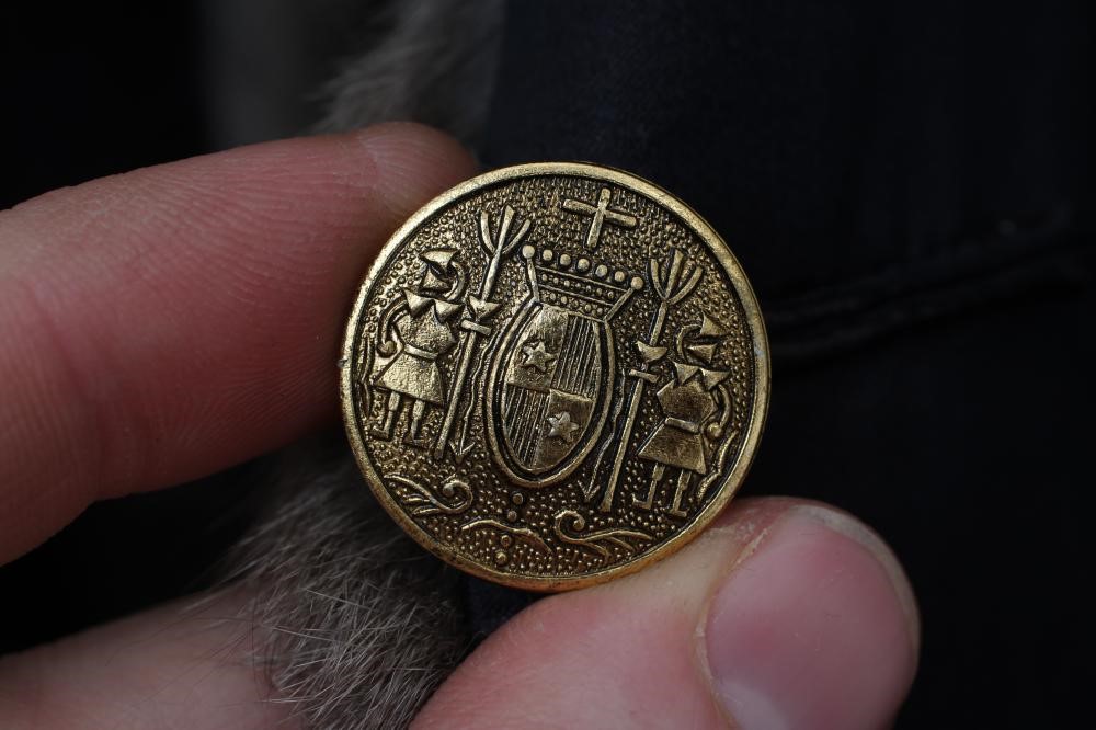 A CHINESE FUR LINED SILK JACKET Image