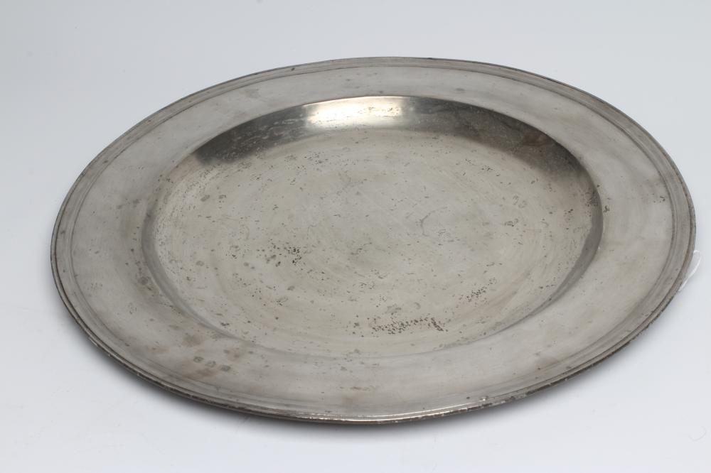 A TRIPLE REED PEWTER CHARGER Image