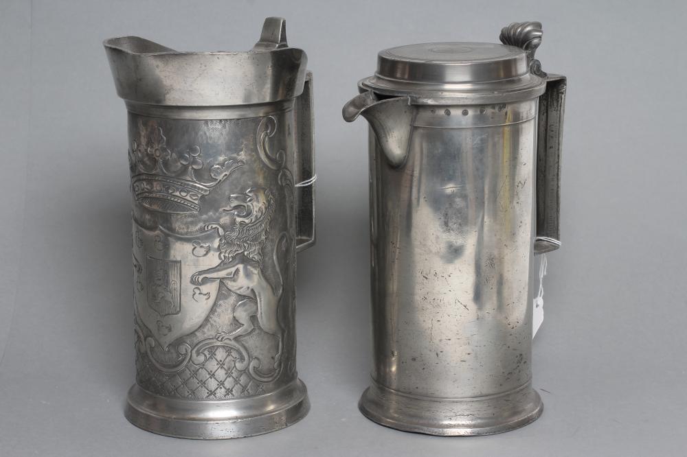 A PEWTER TWO LITRE WINE MEASURE Image