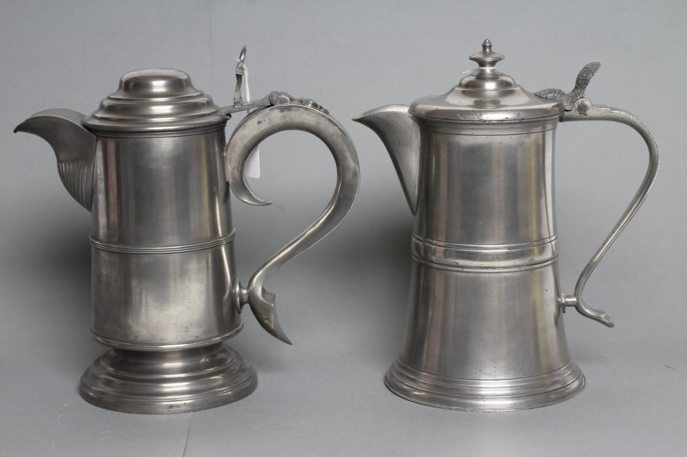 A BRITANNIA METAL HALF GALLON FLAGON Image