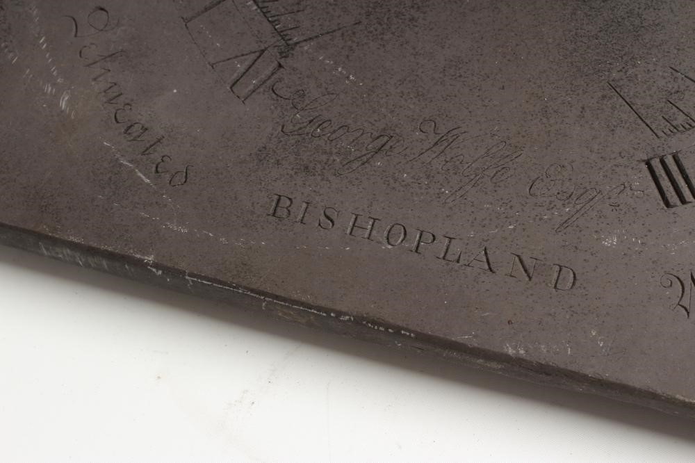 AN IRISH SLATE HORIZONTAL SUNDIAL Image