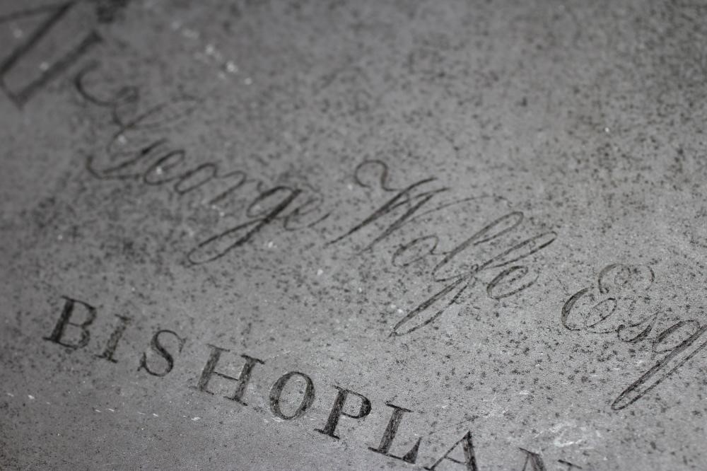 AN IRISH SLATE HORIZONTAL SUNDIAL Image