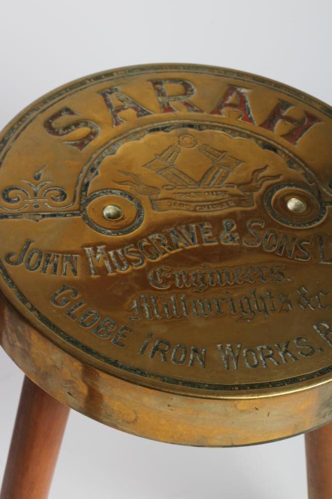 A PAIR JOHN MUSGRAVE & SONS LTD. (BOLTON) PRESENTATION BRASS PLAQUES Image