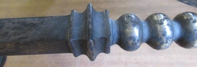 AN ARTS AND CRAFTS SILVERED STEEL FRAMED TOILET MIRROR Image