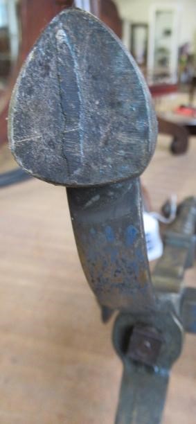 AN ARTS AND CRAFTS SILVERED STEEL FRAMED TOILET MIRROR Image