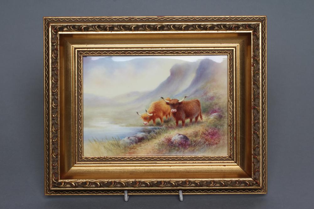 A ROYAL WORCESTER CHINA PLAQUE Image