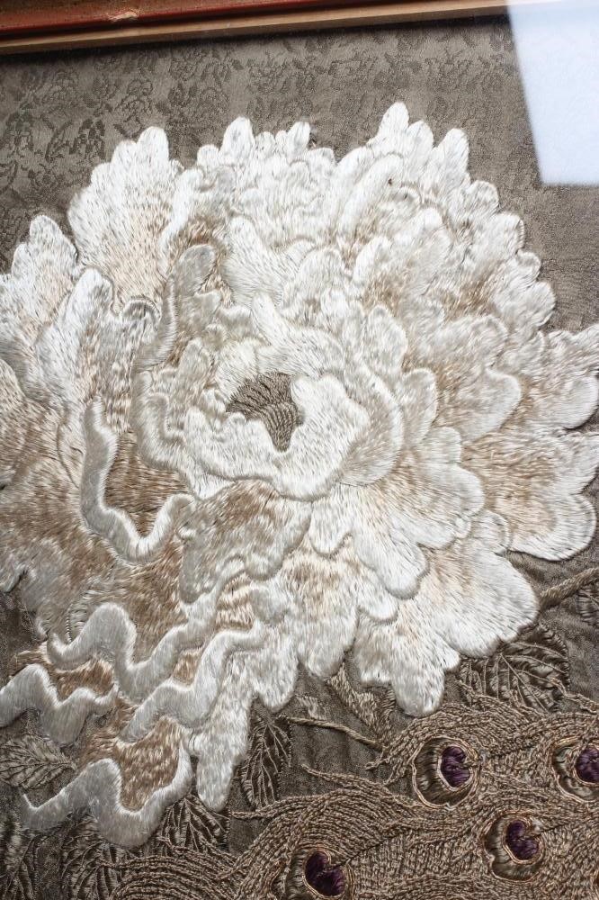 A CHINESE SILK EMBROIDERED PANEL Image