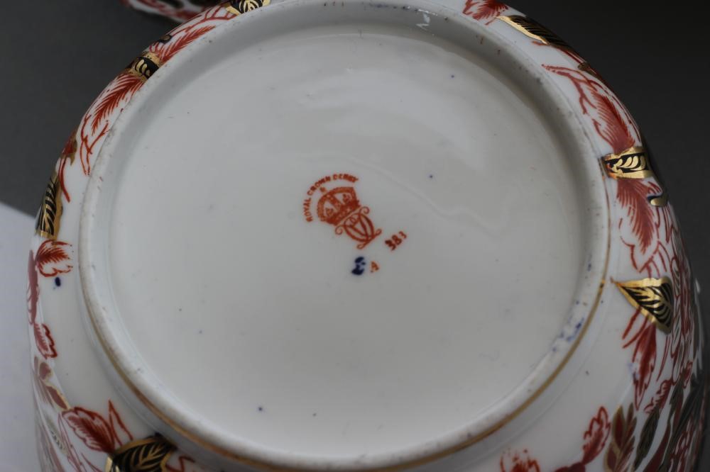 A VICTORIAN AND LATER CROWN DERBY CHINA PART TEA SERVICE Image