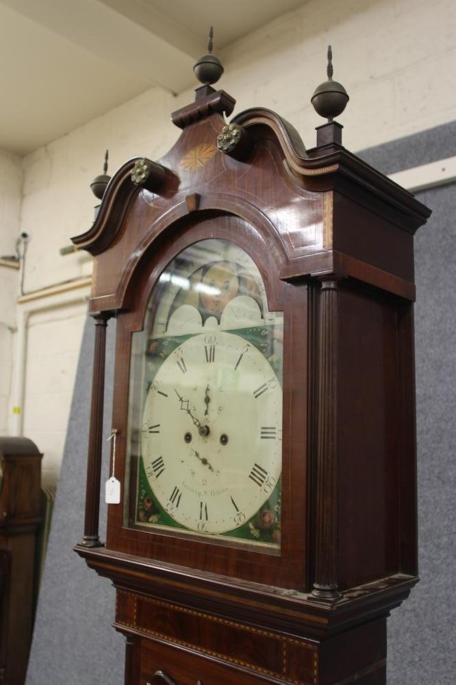 A MAHOGANY AND INLAID LONGCASE signed John Glover Image