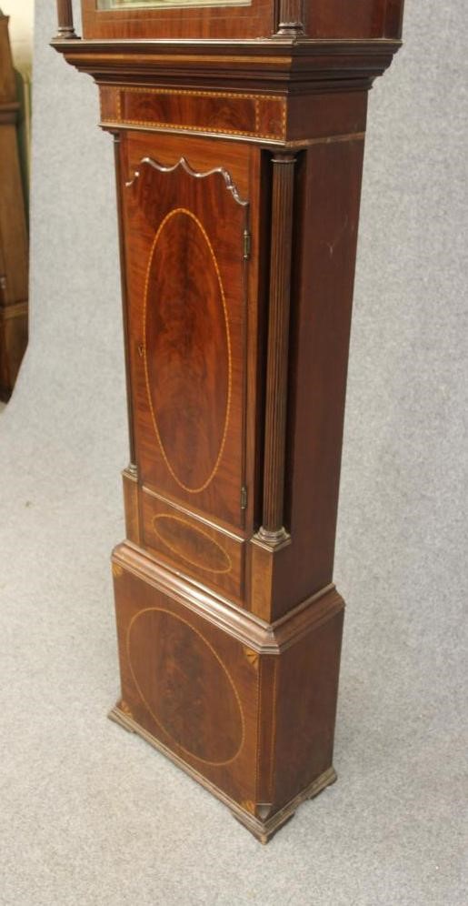 A MAHOGANY AND INLAID LONGCASE signed John Glover Image