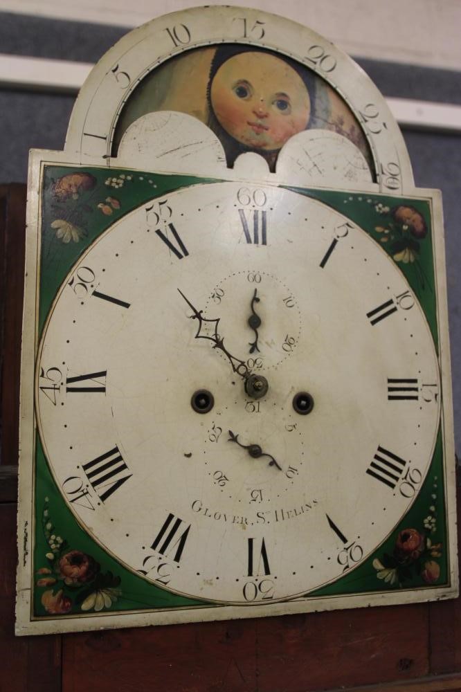 A MAHOGANY AND INLAID LONGCASE signed John Glover Image