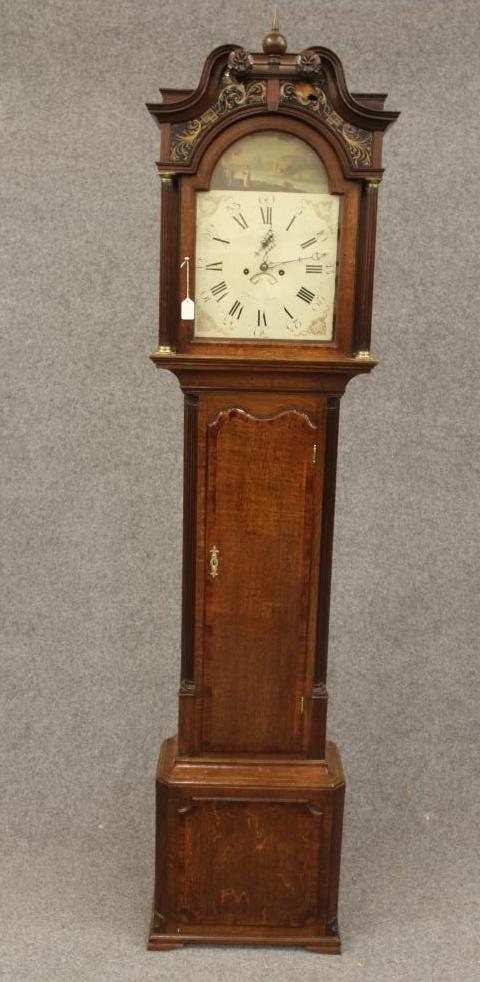 AN OAK LONGCASE signed Samuel Harley Image