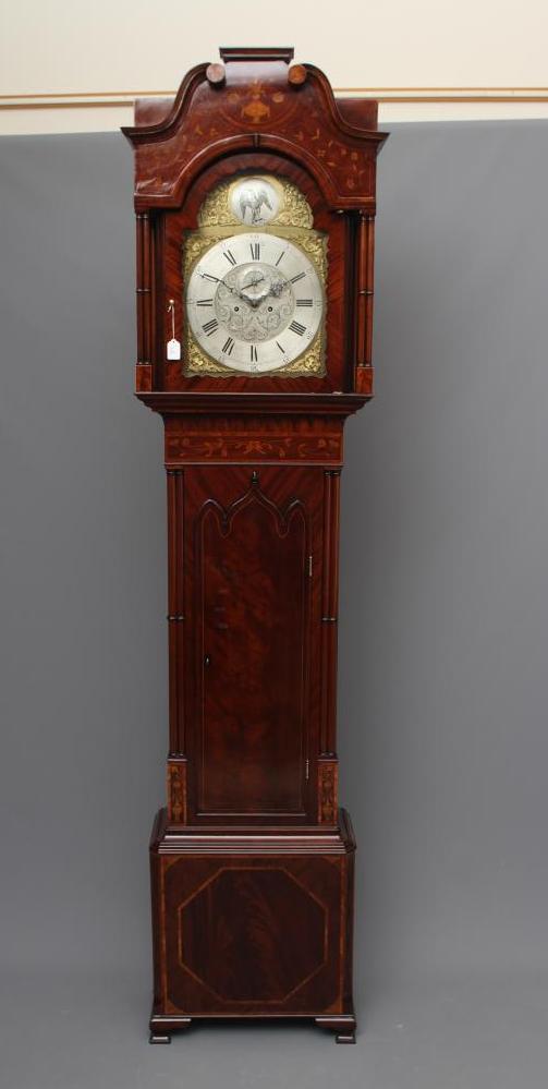 A MAHOGANY LONGCASE signed Richard Rogers Image