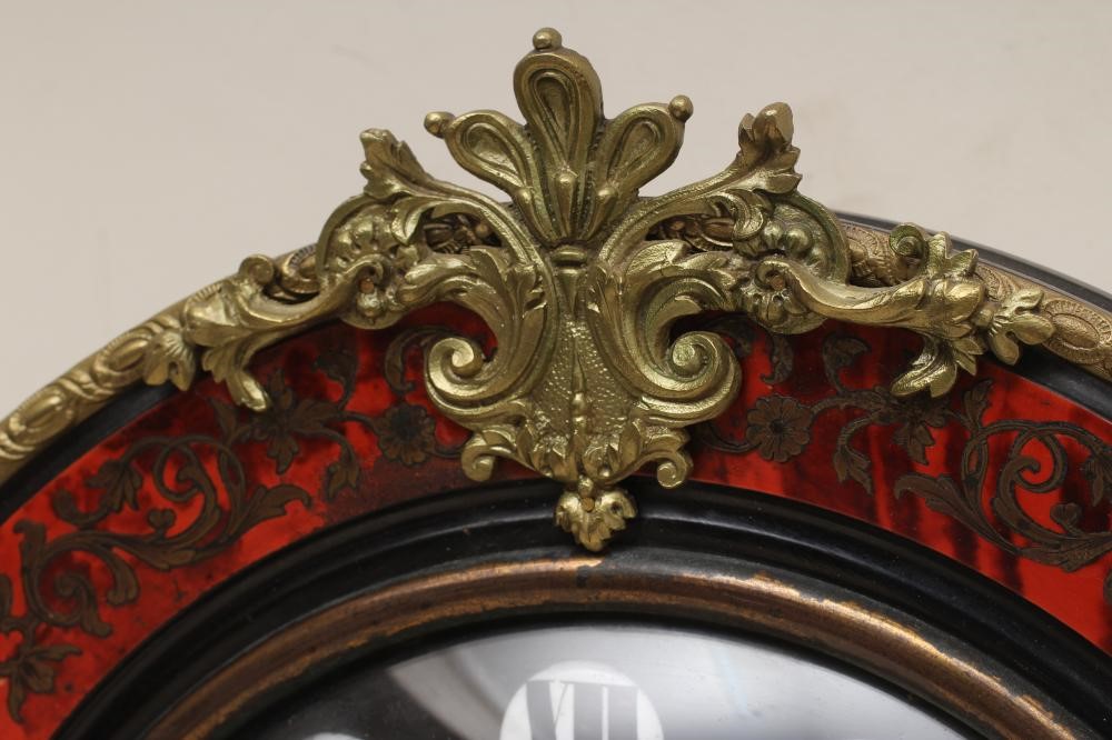 A FRENCH EBONISED BOULLE WALL CLOCK Image