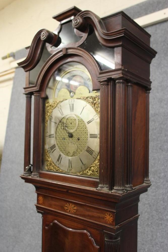 A MAHOGANY LONGCASE signed Harrison Image